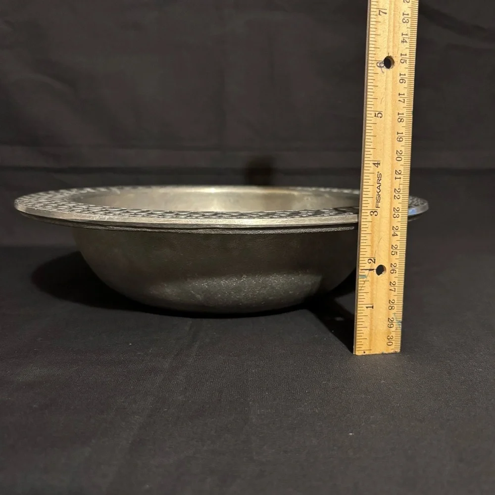 Wilton Armetale Pewter-Tone Decorative Serving Bowl